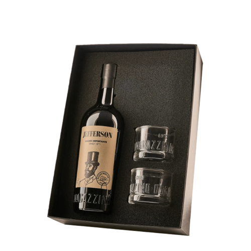 Amaro Jefferson – Confezione Regalo con Bicchieri