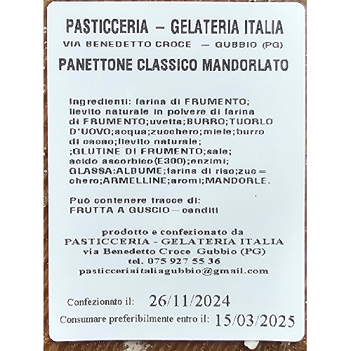 Panettone artiginale 750gr - Classico